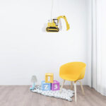 GloboStar® EXCAVATOR 61579 Παιδικό Κρεμαστό Φωτιστικό Φιγούρα Μονόφωτο 1 x E27 IP20 Κίτρινο & Μαύρο Πλαστικό - Μ45 x Π15.5 x Υ27cm - Image 13