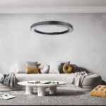 GloboStar® RA 61198 Κρεμαστό Φωτιστικό Δαχτυλίδι-Κύκλος LED CCT 100W 11020lm 120° AC 220-240V - Εναλλαγή Φωτισμού μέσω Τηλεχειριστηρίου All In One Ψυχρό 6000k+Φυσικό 4500k+Θερμό 2700k Dimmable Φ120cm - Μαύρο - 3 Years Warranty - Image 11
