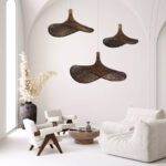 GloboStar® CUBA 01716 Boho Κρεμαστό Φωτιστικό Ανάρτηση Μονόφωτο 1 x E27 IP20 Καφέ Ξύλο - Μ33 x Π33 x Υ25cm - Image 11
