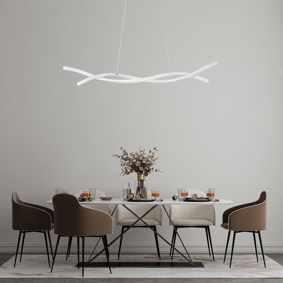 GloboStar® MORALES 61276 Κρεμαστό Φωτιστικό Οροφής Design LED CCT 54W 6048lm 200° AC 220-240V - Εναλλαγή Φωτισμού μέσω Τηλεχειριστηρίου All In One Ψυχρό 6000k+Φυσικό 4500k+Θερμό 2700k Dimmable Μ90 x Π14 x Υ14cm - Λευκό - 3 Years Warranty - Image 10