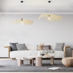 GloboStar® MELEMELE 01841 Boho Κρεμαστό Φωτιστικό Πλέγμα Μονόφωτο 1 x E27 IP20 Μπεζ Ξύλο - Μ75 x Π75 x Υ10cm - Image 10