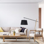 GloboStar® KELSIE 02029 Μοντέρνο Επιδαπέδιο Φωτιστικό Μονόφωτο 1 x E27 IP20 Μαύρο Μέταλλο, Μαύρο Ύφασμα με Μπεζ Ξύλο - Μ40 x Π125 x Υ140cm - Image 11