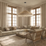 GloboStar® PUERTORICO 02099 Boho Κρεμαστό Φωτιστικό Καμπάνα Τριφωτο 3 x E27 IP20 Μπεζ & Λευκό Σχοινί - Μ80 x Π80 x Υ35cm - Image 10