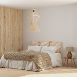 GloboStar® YOSHI 01928 Boho Κρεμαστό Φωτιστικό Πλέγμα Μονόφωτο 1 x E27 IP20 Μπεζ Ξύλο - Μ35 x Π35 x Υ60cm - Image 11