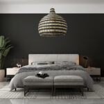 GloboStar® JAMAICA 01955 Boho Κρεμαστό Φωτιστικό Καμπάνα Μονόφωτο 1 x E27 IP20 Μπεζ & Χακί Ξύλο - Μ60 x Π60 x Υ60cm - Image 11