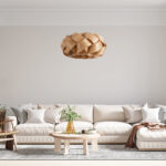 GloboStar® SARDIGNA 02218 Boho Κρεμαστό Φωτιστικό Πλέγμα Μονόφωτο 1 x E27 IP20 Καφέ Ξύλο - Μ60 x Π60 x Υ30cm - Image 10