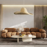 GloboStar® ESPARGOS 02214 Boho Κρεμαστό Φωτιστικό Πλέγμα Μονόφωτο 1 x E27 IP20 Μπεζ Ξύλο - Μ70 x Π70 x Υ35cm - Image 9