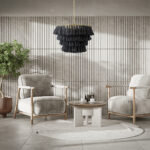 GloboStar® MISSOULA 02091 Boho Κρεμαστό Φωτιστικό Σχοινί Μονόφωτο 1 x E27 IP20 Μαύρο Ύφασμα με Χρυσό Μέταλλο - Μ60 x Π60 x Υ40cm - Image 10