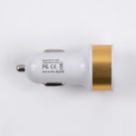 Globostar® S-90990 Χρυσός Φορτιστής Αυτοκινήτου DC 12-24V με 2 Εξόδους USB DC 5V 1.0Α & 2.1A - Image 2
