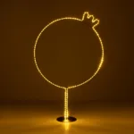 GLOBOSTAR® XMAS-CROWN-BIG Χριστουγεννιάτικο Διακοσμητικό Φωτιστικό LED 27.3W 1092lm 360° AC 220-240V Αδιάβροχο IP65 Θερμό Λευκό 2700K  - Μαύρο & Διάφανο - Μ88 x Π25 x Υ136cm - 2 Χρόνια Εγγύηση - Image 2