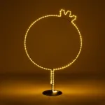 GLOBOSTAR® XMAS-CROWN-SMALL Χριστουγεννιάτικο Διακοσμητικό Φωτιστικό LED 15,6W 624lm 360° AC 220-240V Αδιάβροχο IP65 Θερμό Λευκό 2700K - Μαύρο & Διάφανο - M73 x Π25 x Υ106cm - 2 Χρόνια Εγγύηση - Image 2