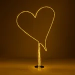 GLOBOSTAR® XMAS-HEART Χριστουγεννιάτικο Διακοσμητικό Φωτιστικό LED 19,5W 780lm 360° AC 220-240V Αδιάβροχο IP65 Θερμό Λευκό 2700K  - Μαύρο & Διάφανο - M100 x Π25 x Υ157cm - 2 Χρόνια Εγγύηση - Image 2