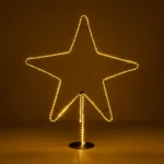 GLOBOSTAR® XMAS-STAR-BIG Χριστουγεννιάτικο Διακοσμητικό Φωτιστικό LED 19,5W 780lm 360° AC 220-240V Αδιάβροχο IP65 Θερμό Λευκό 2700K - Μαύρο & Διάφανο - M114 x Π25 x Υ132cm - 2 Χρόνια Εγγύηση - Image 2