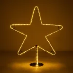 GLOBOSTAR® XMAS-STAR-SMALL Χριστουγεννιάτικο Διακοσμητικό Φωτιστικό LED 15,6W 624lm 360° AC 220-240V Αδιάβροχο IP65 Θερμό Λευκό 2700K   - Μαύρο & Διάφανο - M97 x Π25 x Υ107cm - 2 Χρόνια Εγγύηση - Image 2