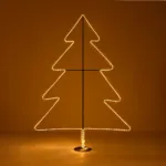 GLOBOSTAR® XMAS-TREE-BIG Χριστουγεννιάτικο Διακοσμητικό Φωτιστικό LED 27.3W 1092lm 360° AC 220-240V Αδιάβροχο IP65 Θερμό Λευκό 2700K  - Μαύρο & Διάφανο - Μ134 x Π25 x Υ188cm - 2 Χρόνια Εγγύηση - Image 2