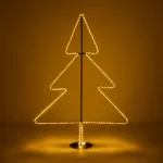 GLOBOSTAR® XMAS-TREE-SMALL Χριστουγεννιάτικο Διακοσμητικό Φωτιστικό LED 19,5W 780lm 360° AC 220-240V Αδιάβροχο IP65 Θερμό Λευκό 2700K - Μαύρο & Διάφανο - M102 x Π25 x Υ142cm - 2 Χρόνια Εγγύηση - Image 2