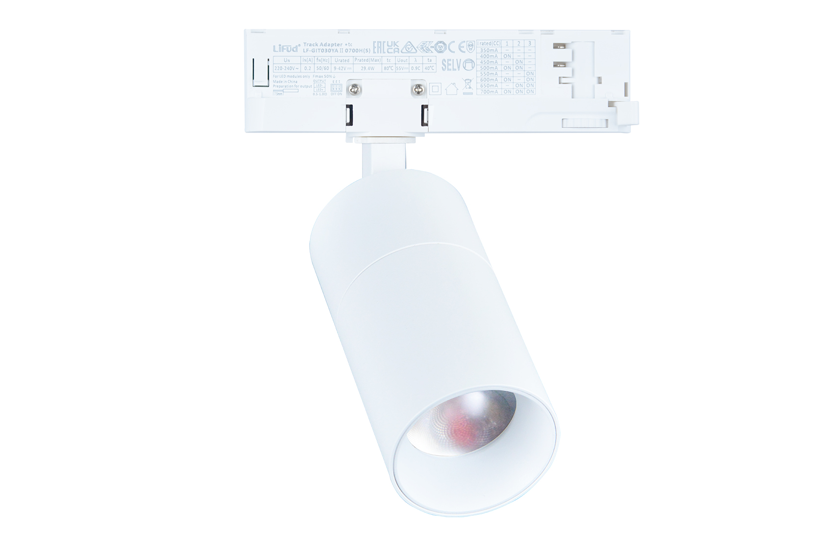 LED ΣΠΟΤ ΡΑΓΑΣ 4 ΓΡΑΜΜΩΝ ΡΥΘΜΙΖΟΜΕΝΟ 10°-70° 10W 230V 3000K ΛΕΥΚΟ - 25-510000