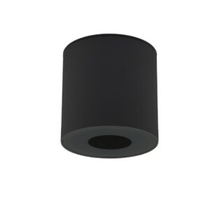 ΣΠΟΤ ΟΡΟΦΗΣ GU10 ΑΛΟΥΜΙΝΙΟΥ ΣΤΡΟΓΓΥΛΟ ΜΕ ΓΥΑΛΙ IP54 ΜΑΥΡΟ - 21-95001