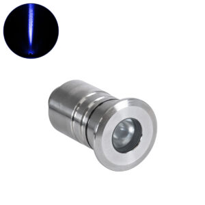 GLOBOSTAR® UNDERWATERDANI 90413 Υποβρύχιο Χωνευτό Σποτ για Σιντριβάνια/Πισίνες LED 1W 80lm 5° DC 24V Αδιάβροχο IP68 Μπλε Dimmable - Bridgelux SMD Chip - Ανοξείδωτο Ατσάλι SS304 - Μ3 x Π3 x Υ5cm / Q2.5cm - 3 Χρόνια Εγγύηση