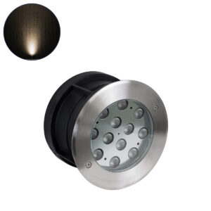 GLOBOSTAR® UNDERWATERTUNI 90420 Υποβρύχιο Χωνευτό Σποτ για Σιντριβάνια/Πισίνες LED 12W 1080lm 30° DC 24V Αδιάβροχο IP68 Θερμό Λευκό 2700K Dimmable - Bridgelux SMD Chip - Ανοξείδωτο Ατσάλι SS304 - Μ18 x Π18 x Υ11cm / Q17.5cm - 3 Χρόνια Εγγύηση