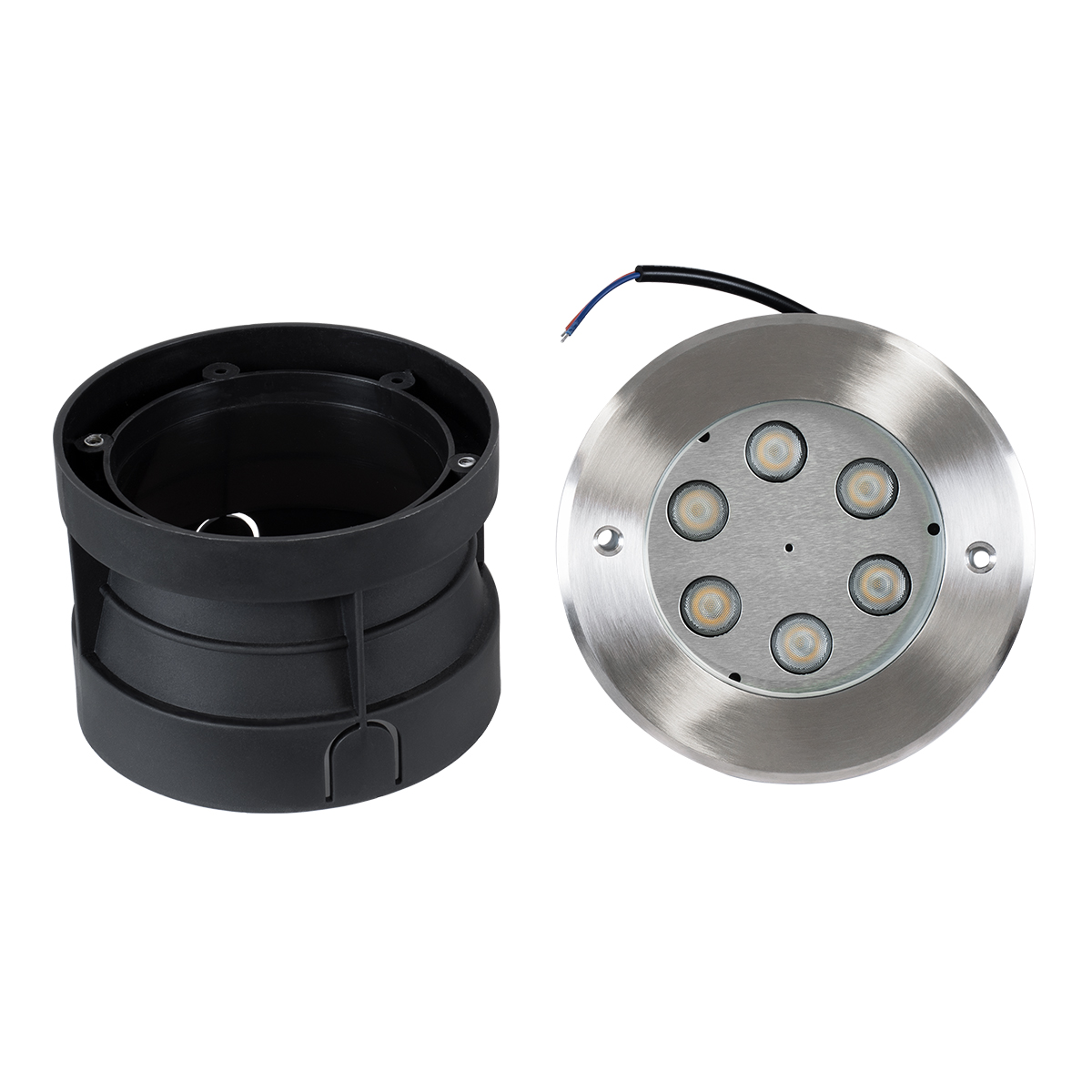 GLOBOSTAR® UNDERWATERYUNI 90417 Υποβρύχιο Χωνευτό Σποτ για Σιντριβάνια/Πισίνες LED 6W 540lm 30° DC 24V Αδιάβροχο IP68 Θερμό Λευκό 2700K Dimmable - Bridgelux SMD Chip - Ανοξείδωτο Ατσάλι SS304 - Μ15 x Π15 x Υ10cm / Q14cm - 3 Χρόνια Εγγύηση - Image 8