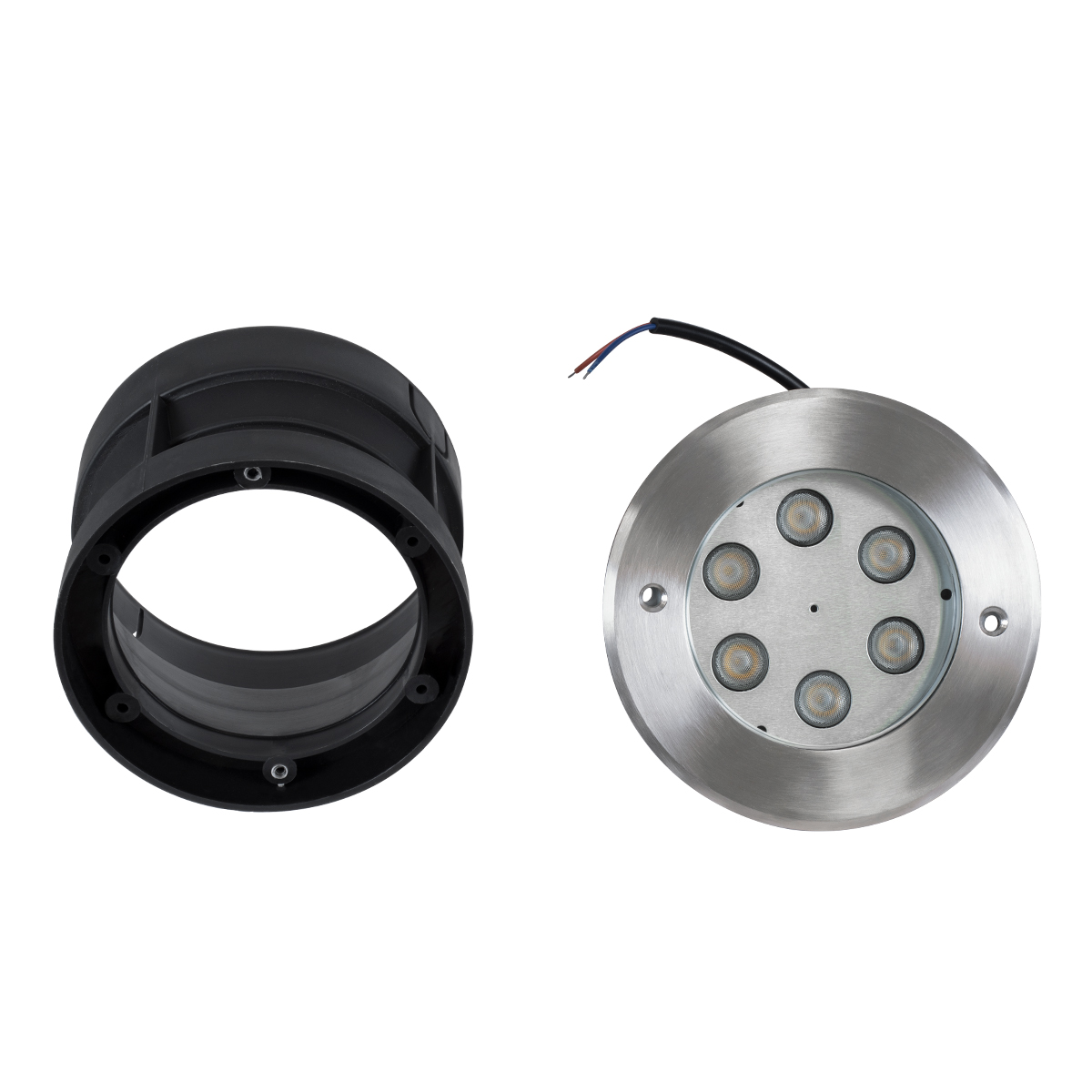 GLOBOSTAR® UNDERWATERYUNI 90417 Υποβρύχιο Χωνευτό Σποτ για Σιντριβάνια/Πισίνες LED 6W 540lm 30° DC 24V Αδιάβροχο IP68 Θερμό Λευκό 2700K Dimmable - Bridgelux SMD Chip - Ανοξείδωτο Ατσάλι SS304 - Μ15 x Π15 x Υ10cm / Q14cm - 3 Χρόνια Εγγύηση - Image 9