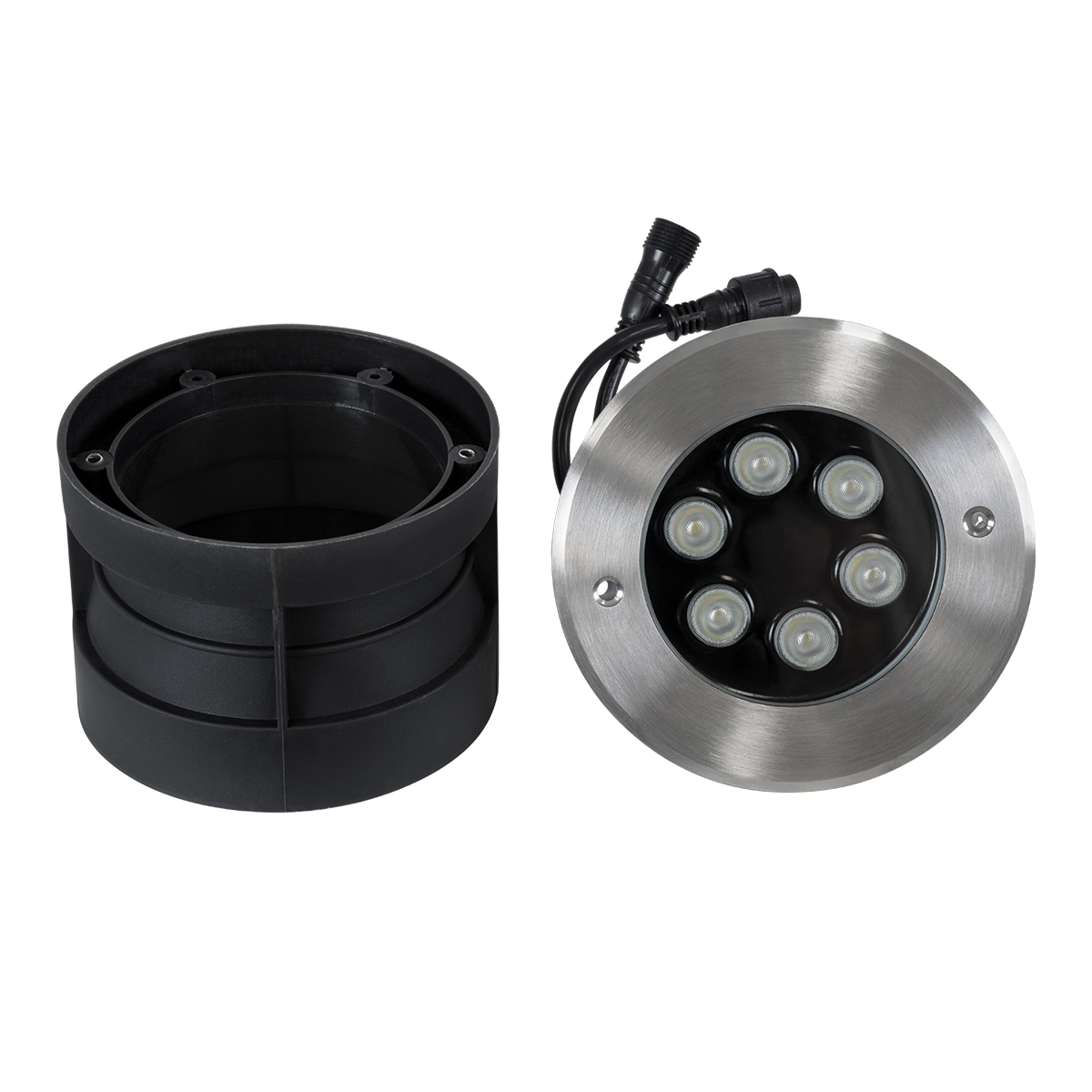 GLOBOSTAR® UNDERWATERYUNI 90419 Υποβρύχιο Χωνευτό Σποτ για Σιντριβάνια/Πισίνες LED 6W 600lm 30° DC 24V Αδιάβροχο IP68 Πολύχρωμο RGBW Dimmable DMX512 - Bridgelux SMD Chip - Ανοξείδωτο Ατσάλι SS304 - Μ15 x Π15 x Υ10cm / Q14cm - 3 Χρόνια Εγγύηση - Image 8