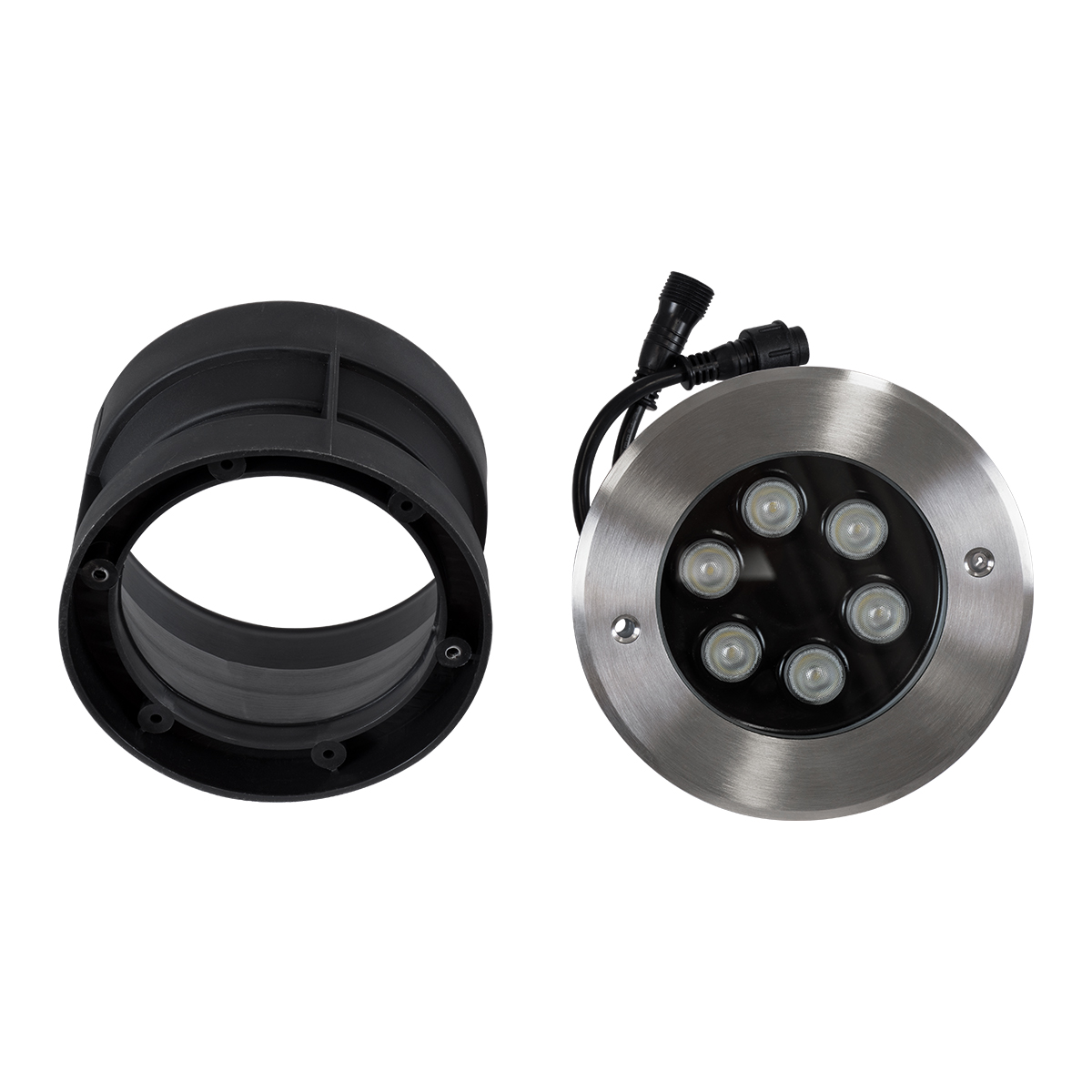 GLOBOSTAR® UNDERWATERYUNI 90419 Υποβρύχιο Χωνευτό Σποτ για Σιντριβάνια/Πισίνες LED 6W 600lm 30° DC 24V Αδιάβροχο IP68 Πολύχρωμο RGBW Dimmable DMX512 - Bridgelux SMD Chip - Ανοξείδωτο Ατσάλι SS304 - Μ15 x Π15 x Υ10cm / Q14cm - 3 Χρόνια Εγγύηση - Image 9