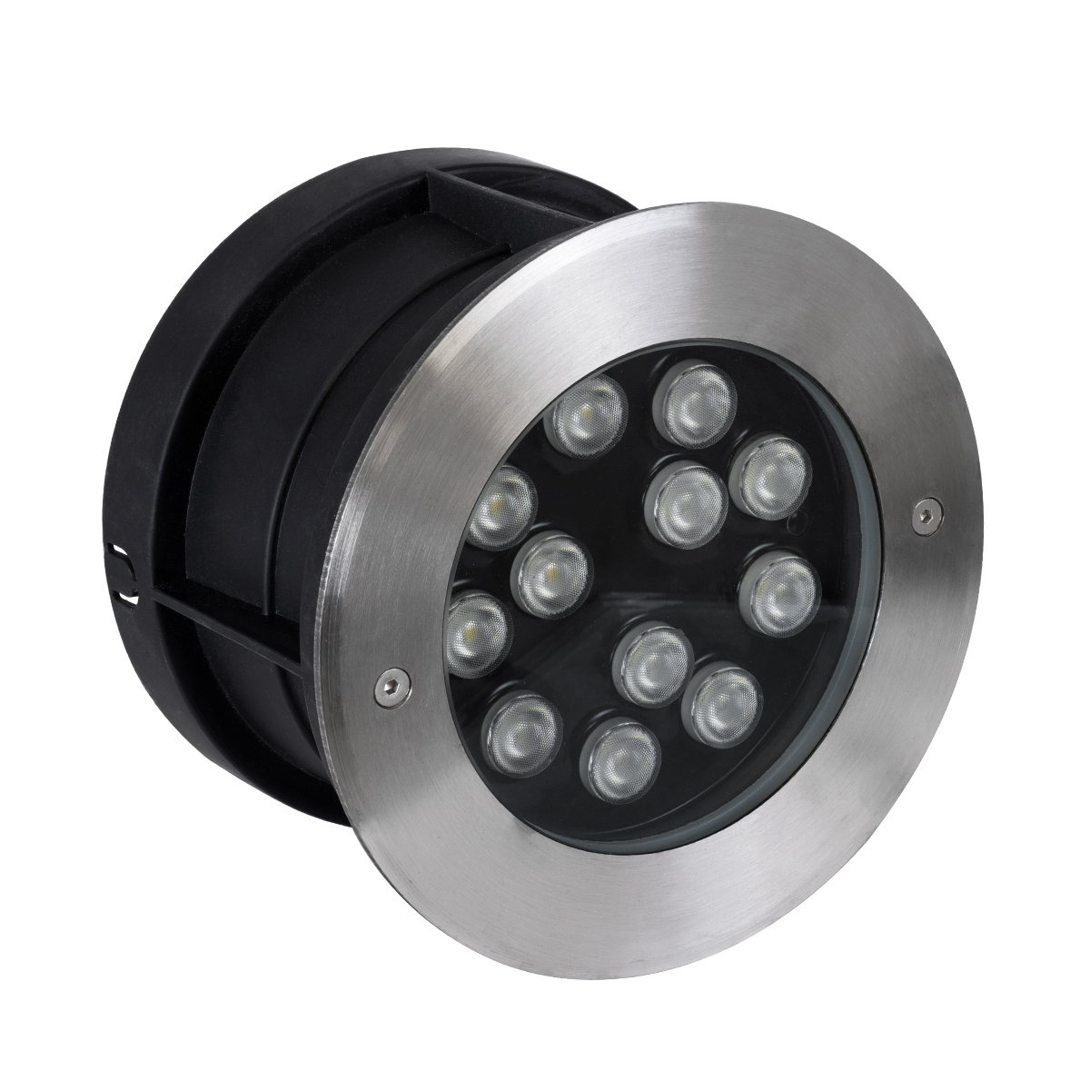 GLOBOSTAR® UNDERWATERTUNI 90422 Υποβρύχιο Χωνευτό Σποτ για Σιντριβάνια/Πισίνες LED 12W 1200lm 30° DC 24V Αδιάβροχο IP68 Πολύχρωμο RGBW Dimmable DMX512 - Bridgelux SMD Chip - Ανοξείδωτο Ατσάλι SS304 - Μ18 x Π18 x Υ11cm / Q17.5 - 3 Χρόνια Εγγύηση - Image 2