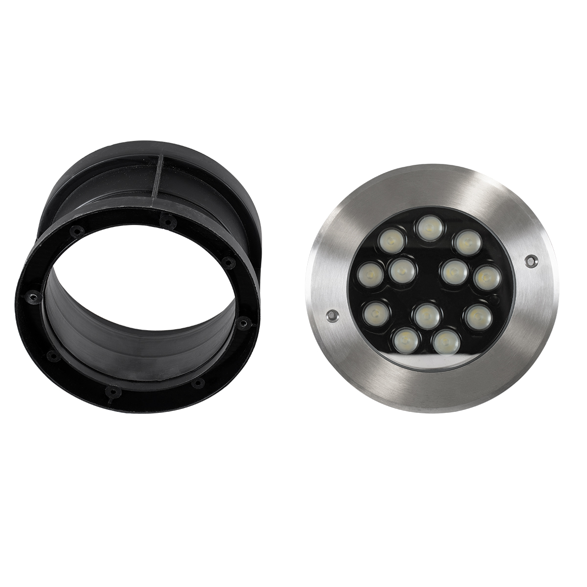 GloboStar® UNDERWATER-JULIA 90570 Υποβρύχιο Χωνευτό Φωτιστικό Σποτ Ειδικό για Σιντριβάνια LED 12W 1020lm 15° DC 24V Αδιάβροχο IP68 Φ18 x Υ11.2cm RGBW DMX512 - Ανοξείδωτο Ατσάλι - 3 Years Warranty - Image 9