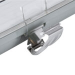 GLOBOSTAR® VIGAS 90613 Γραμμικό Βιομηχανικό Φωτιστικό Σκαφάκι Tri-Proof με Μεταλλικά Clips για 2 x Λάμπες T8 G13 120cm Τύπου Φθορίου LED Τροφοδοσίας Ενός Άκρου 120° AC 220-240V Αδιάβροχο IP65 - Γκρι με Διάφανο Κάλυμμα Πλαστικό PC - Μ126 x Π11.5 x Υ9cm - Image 6