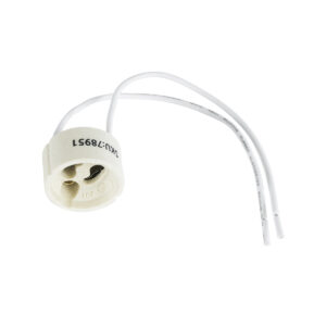 GloboStar® LAMPHOLDER 78951 Ντουί GU10 Πορσελάνης με 15cm Καλώδιο - IP20 - Φ2.7 x Μ15cm - 5 Χρόνια Εγγύηση