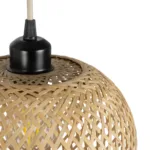 GLOBOSTAR® SELVA 01963 Boho Φωτιστικό Τοίχου - Απλίκα με Ντουί 1 x E27 AC 220-240V IP20 - Μπεζ - Μ23 x Π23 x Υ37cm - Image 5