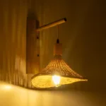 GLOBOSTAR® KALIA 01964 Boho Φωτιστικό Τοίχου - Απλίκα με Ντουί 1 x E27 AC 220-240V IP20 - Μπεζ - Μ33 x Π36 x Υ42cm