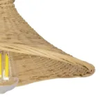 GLOBOSTAR® KALIA 01964 Boho Φωτιστικό Τοίχου - Απλίκα με Ντουί 1 x E27 AC 220-240V IP20 - Μπεζ - Μ33 x Π36 x Υ42cm - Image 4