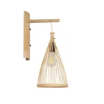 GLOBOSTAR® ARIDA 01970 Boho Φωτιστικό Τοίχου - Απλίκα με Ντουί 1 x E27 AC 220-240V IP20 - Μπεζ - Μ21 x Π30 x Υ55cm - Image 3