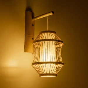 GLOBOSTAR® TULUM 01971 Boho Φωτιστικό Τοίχου - Απλίκα με Ντουί 1 x E27 AC 220-240V IP20 - Μπεζ - Μ24 x Π32 x Υ55cm