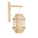 GLOBOSTAR® TULUM 01971 Boho Φωτιστικό Τοίχου - Απλίκα με Ντουί 1 x E27 AC 220-240V IP20 - Μπεζ - Μ24 x Π32 x Υ55cm - Image 3