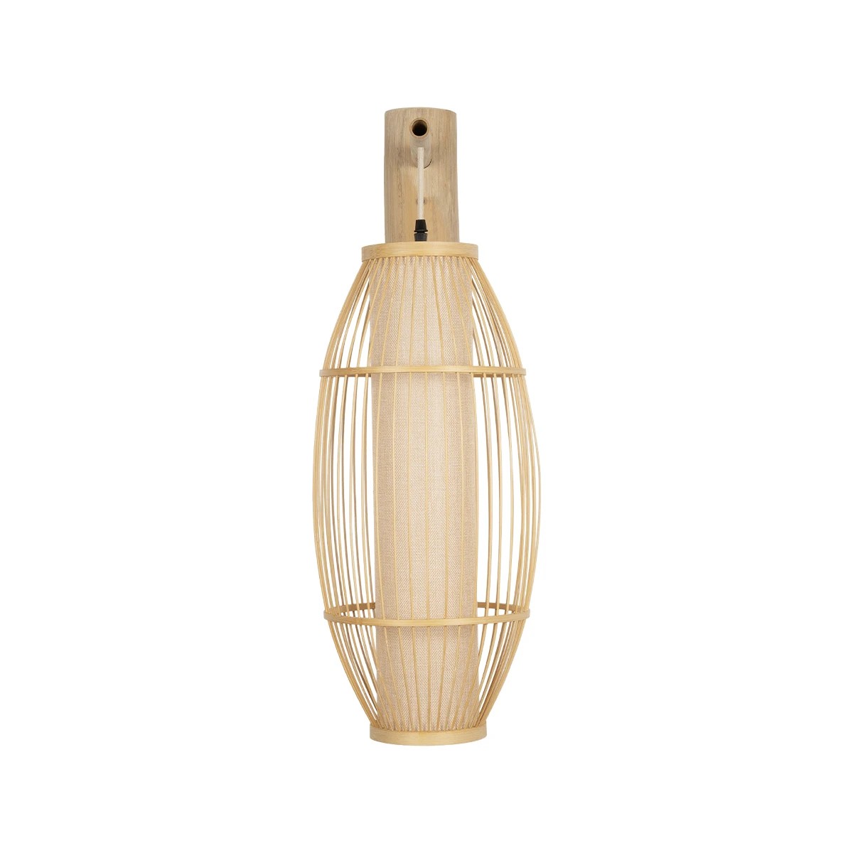 GLOBOSTAR® TULUM 01973 Boho Φωτιστικό Τοίχου - Απλίκα με Ντουί 1 x E27 AC 220-240V IP20 - Μπεζ - Μ25 x Π33 x Υ73cm - Image 2