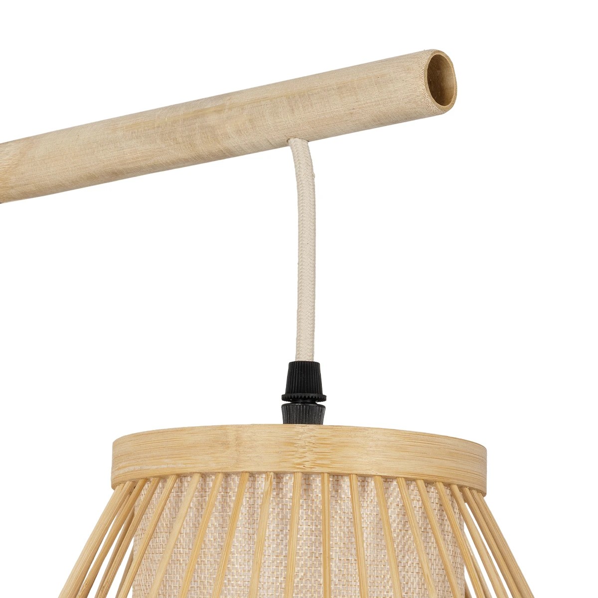 GLOBOSTAR® TULUM 01973 Boho Φωτιστικό Τοίχου - Απλίκα με Ντουί 1 x E27 AC 220-240V IP20 - Μπεζ - Μ25 x Π33 x Υ73cm - Image 5