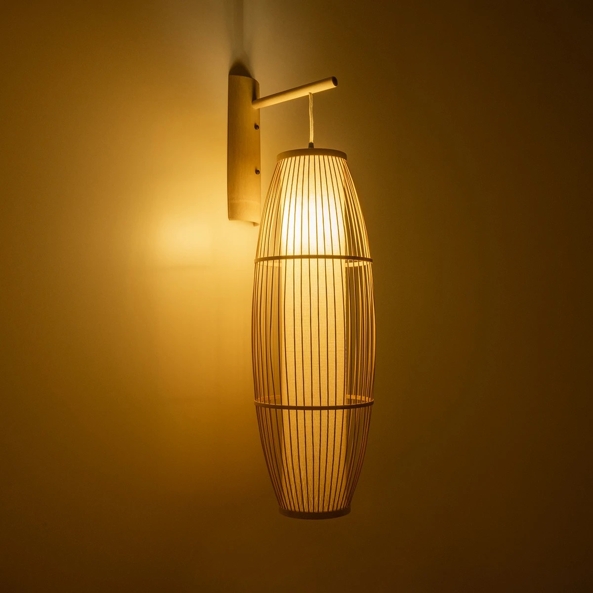 GLOBOSTAR® TULUM 01974 Boho Φωτιστικό Τοίχου - Απλίκα με Ντουί 1 x E27 AC 220-240V IP20 - Μπεζ - Μ28 x Π34 x Υ102cm