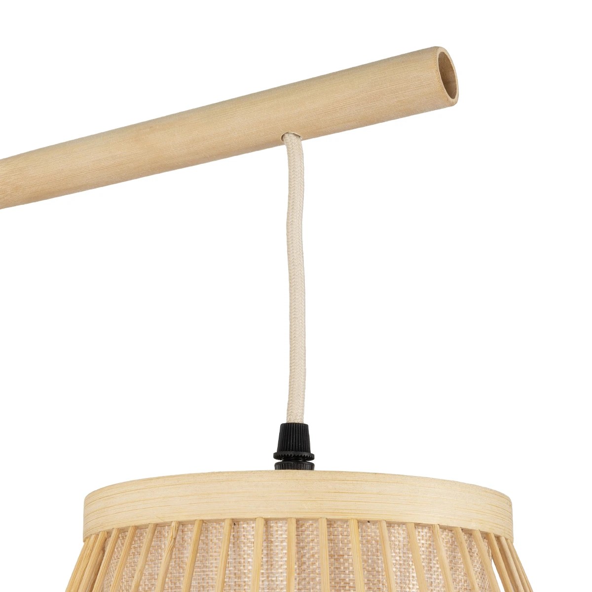 GLOBOSTAR® TULUM 01974 Boho Φωτιστικό Τοίχου - Απλίκα με Ντουί 1 x E27 AC 220-240V IP20 - Μπεζ - Μ28 x Π34 x Υ102cm - Image 5