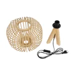 GLOBOSTAR® CHORD 01990 Boho Επιτραπέζιο Φωτιστικό Πορτατίφ με Ντουί 1 x E27 AC 220-240V IP20 - Μπεζ - Μ31 x Π31 x Υ43cm - Image 9