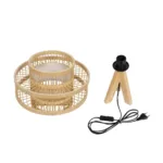 GLOBOSTAR® TULUM 01991 Boho Επιτραπέζιο Φωτιστικό Πορτατίφ με Ντουί 1 x E27 AC 220-240V IP20 - Μπεζ - Μ30 x Π30 x Υ41cm - Image 9