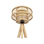 GLOBOSTAR® TULUM 01991 Boho Επιτραπέζιο Φωτιστικό Πορτατίφ με Ντουί 1 x E27 AC 220-240V IP20 - Μπεζ - Μ30 x Π30 x Υ41cm - Image 3