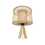 GLOBOSTAR® TULUM 01993 Boho Επιτραπέζιο Φωτιστικό Πορτατίφ με Ντουί 1 x E27 AC 220-240V IP20 - Μπεζ - Μ30 x Π30 x Υ40cm - Image 3