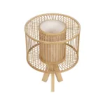 GLOBOSTAR® TULUM 01993 Boho Επιτραπέζιο Φωτιστικό Πορτατίφ με Ντουί 1 x E27 AC 220-240V IP20 - Μπεζ - Μ30 x Π30 x Υ40cm - Image 4