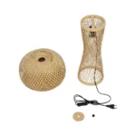 GLOBOSTAR® SELVA 01995 Boho Επιτραπέζιο Φωτιστικό Πορτατίφ με Ντουί 1 x E27 AC 220-240V IP20 - Μπεζ - Μ30 x Π30 x Υ45cm - Image 9