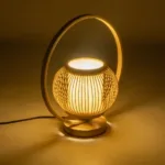 GLOBOSTAR® TULUMKO 02009 Boho Επιτραπέζιο Φωτιστικό Πορτατίφ με Ντουί 1 x E27 AC 220-240V IP20 - Μπεζ - Μ30 x Π18 x Υ32cm