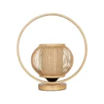 GLOBOSTAR® TULUMKO 02009 Boho Επιτραπέζιο Φωτιστικό Πορτατίφ με Ντουί 1 x E27 AC 220-240V IP20 - Μπεζ - Μ30 x Π18 x Υ32cm - Image 2